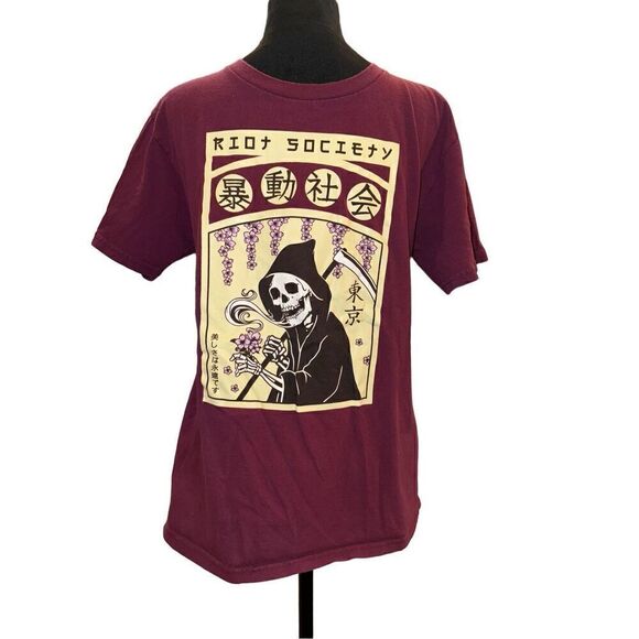 Riot Society reaper T-shirt size large - Picture 1 of 3